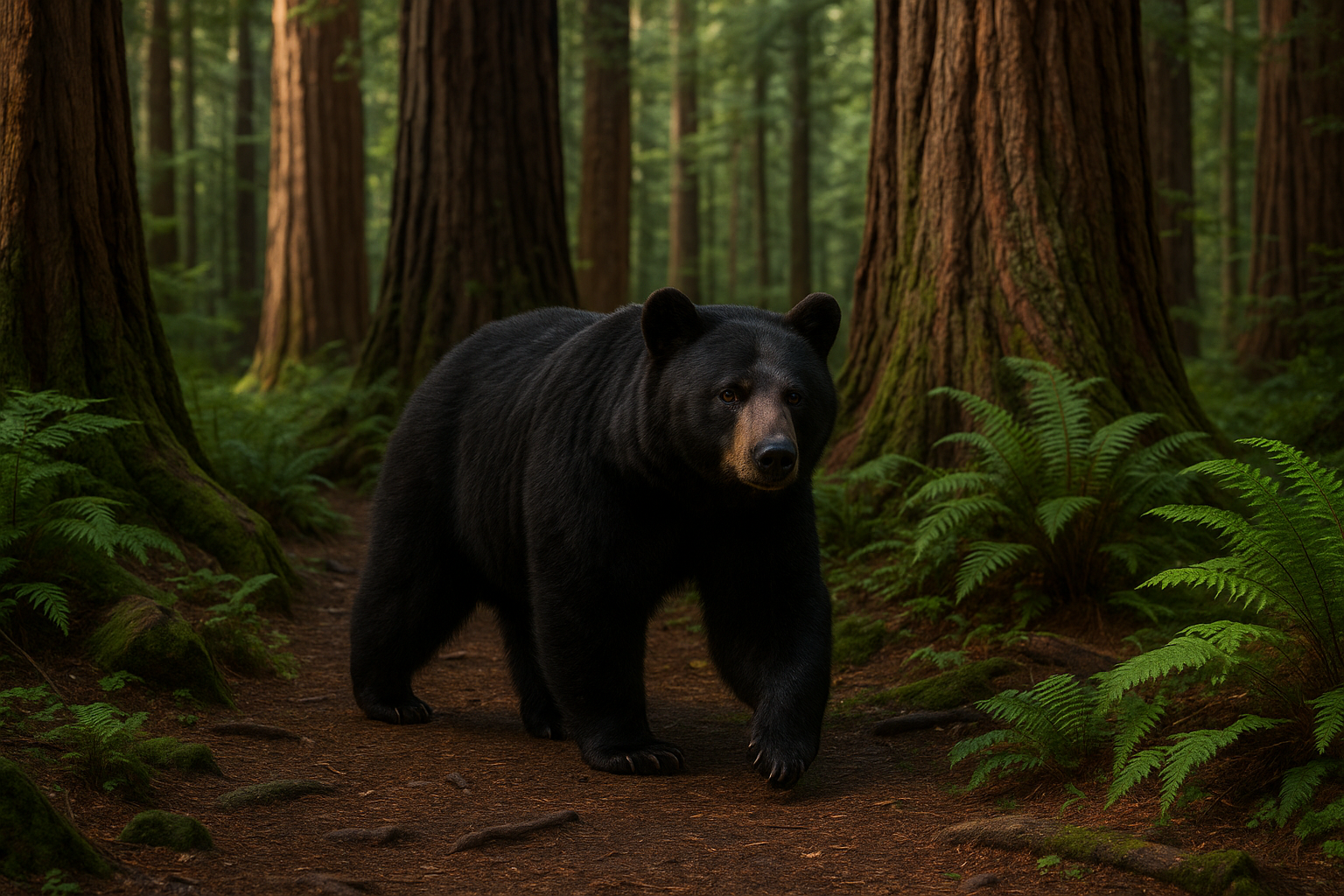 A Calm but Curious Black Bear Takes a Surprise Tour of local Zoo