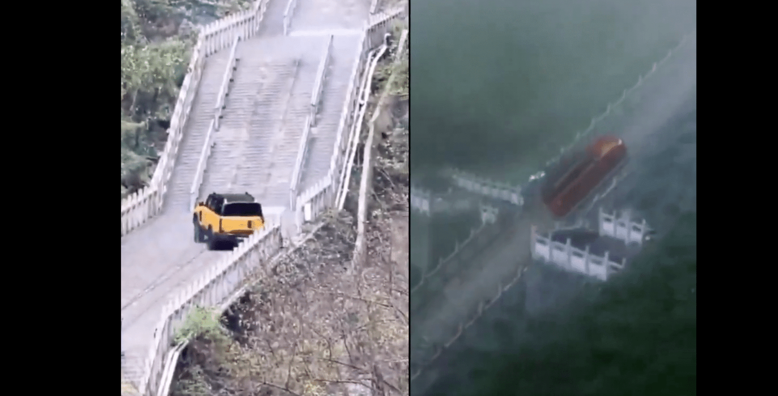 Stairway to Heaven: A Dramatic chinese Car Climb Ends in Disaster