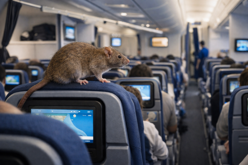 Rat on a plane