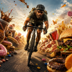 Junk Food et un cycliste